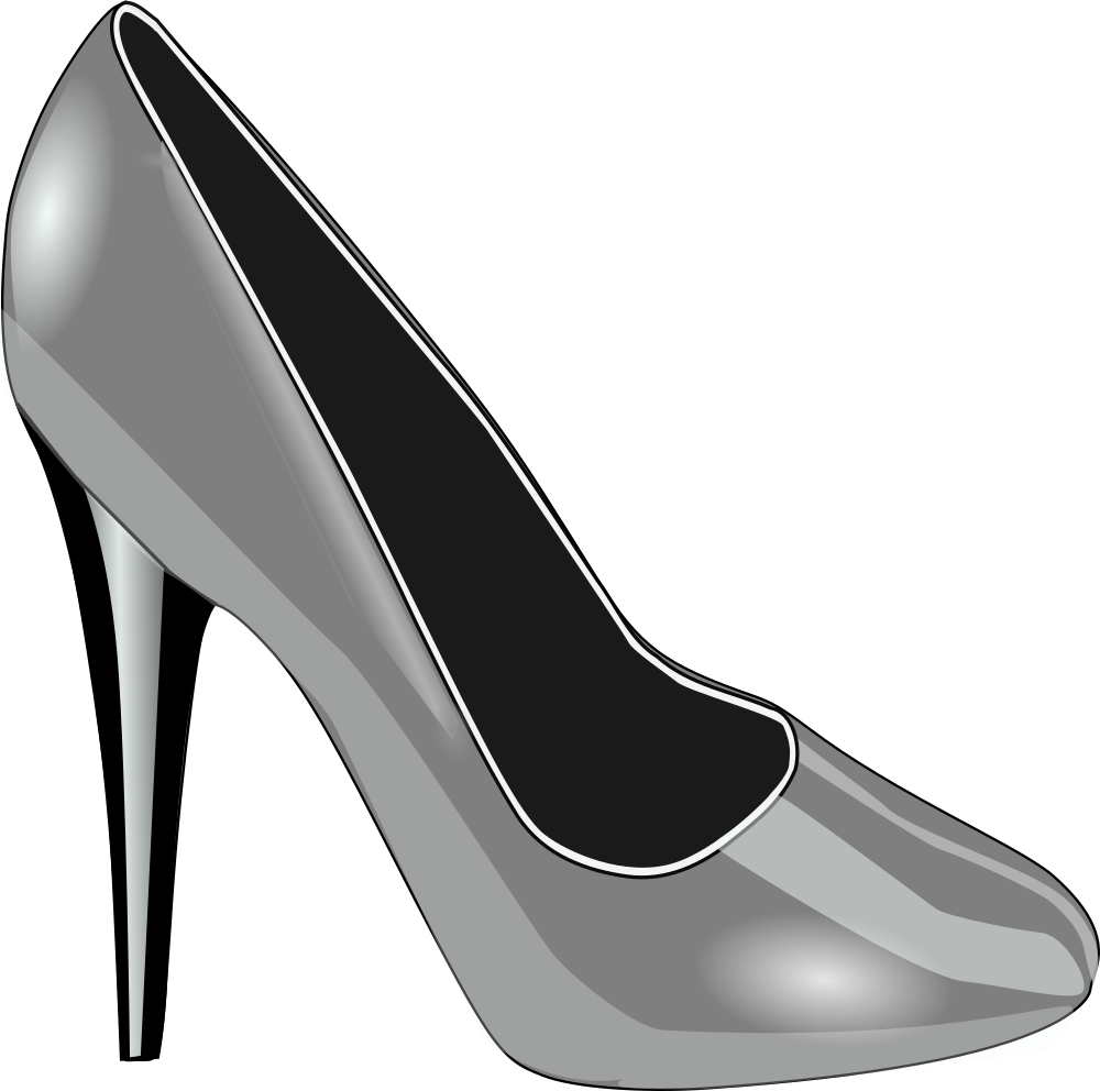 OnlineLabels Clip Art Silver Shoe
